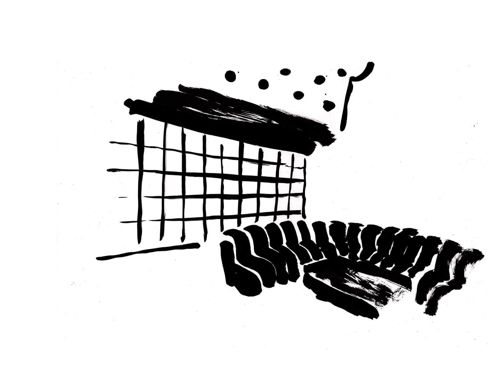 alt="NEW WERKTHEATER Pol Montserrat illustrations …,staat, a creative agency from Amsterdam produced an illustrated newspaper to present their new offices in one of the most iconic buildings in the city, the New Werktheater. I created a series of illustrations to show the new building while it was still being remodeled.